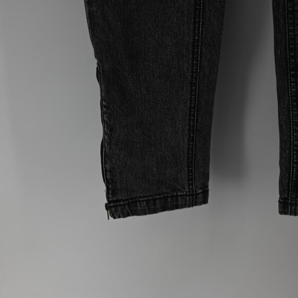 DKNY Skinny Jeans Y2K Style Zipper Faded Black Women Size 30 - Picture 9 of 15